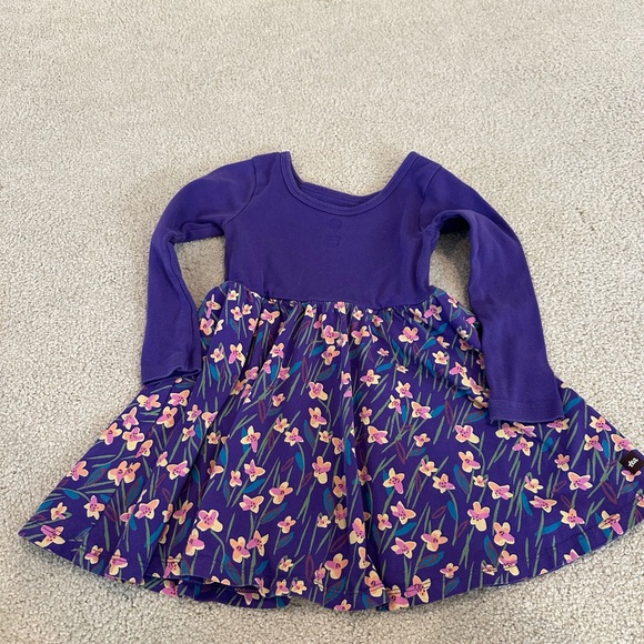 Tea Collection Purple and Blue Fit and Flare Dress - Picture 1 of 2